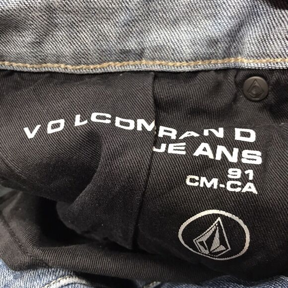 VOLCOM Solver Jean Men 29(30x28) Modern Straight Stretch Med Light Wash Surf - Picture 14 of 16